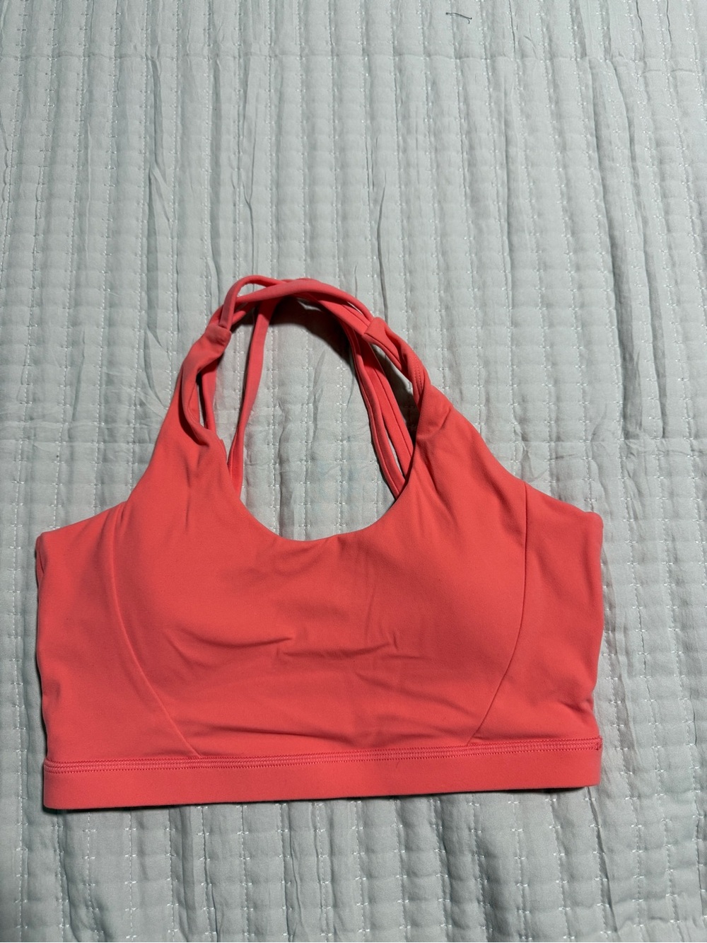 BuffBunny Coral Pink Strappy Sports Bra